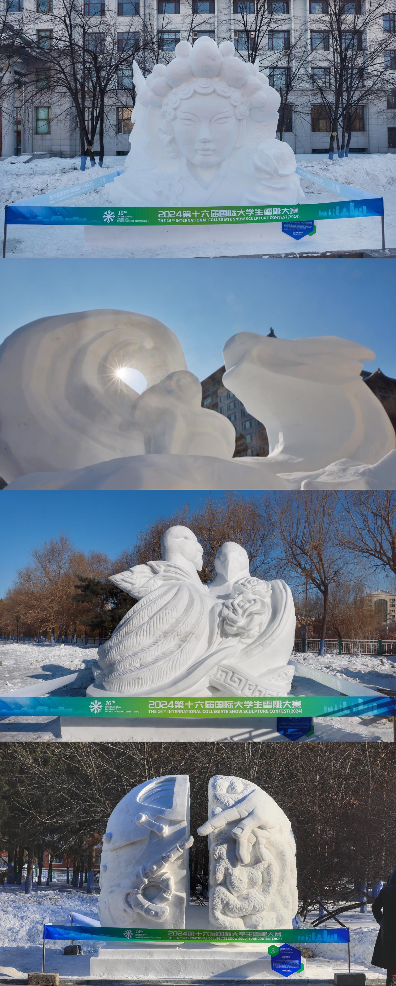 雪雕图片 学生图片