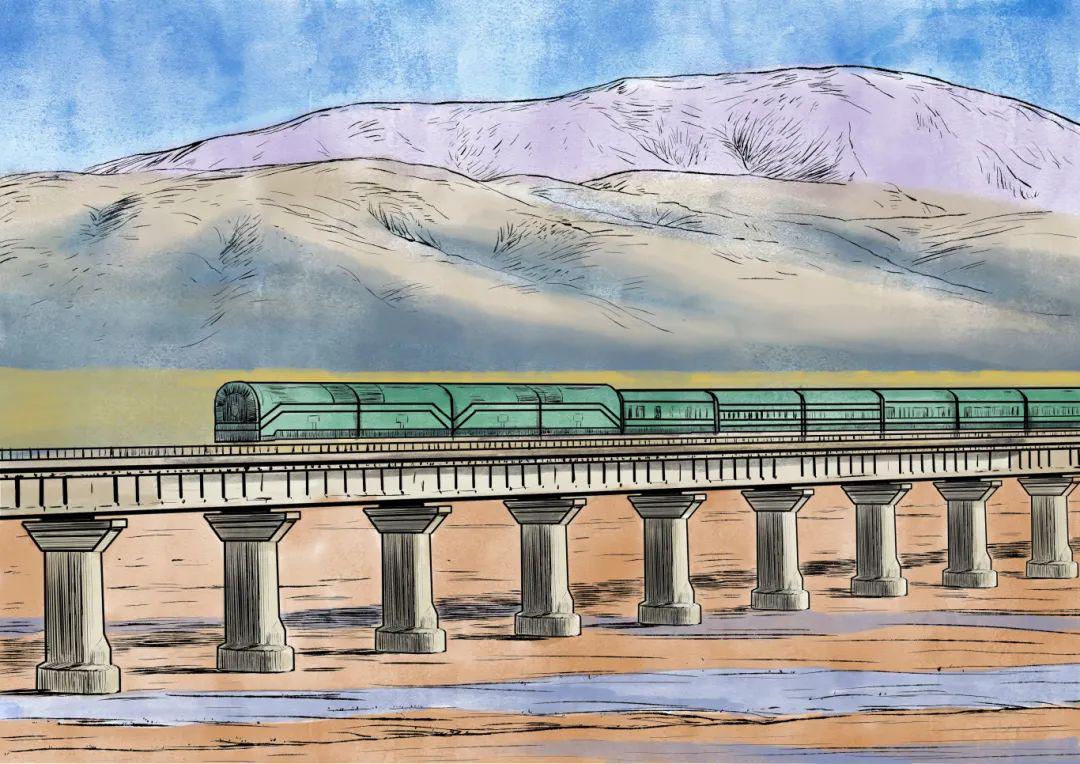 途经长江源附近的青藏铁路,是中国新世纪四大工程之一,这是通往西藏第