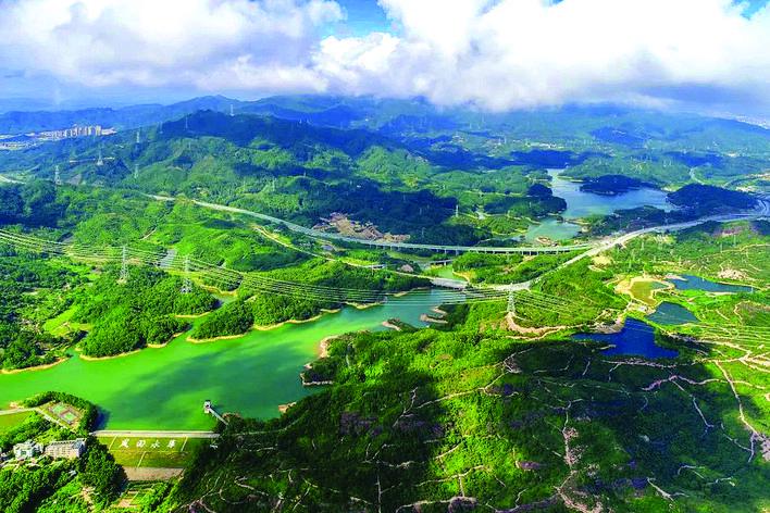 公园建成后园外可远眺风田水库. 图片由大亚湾区新闻中心提供