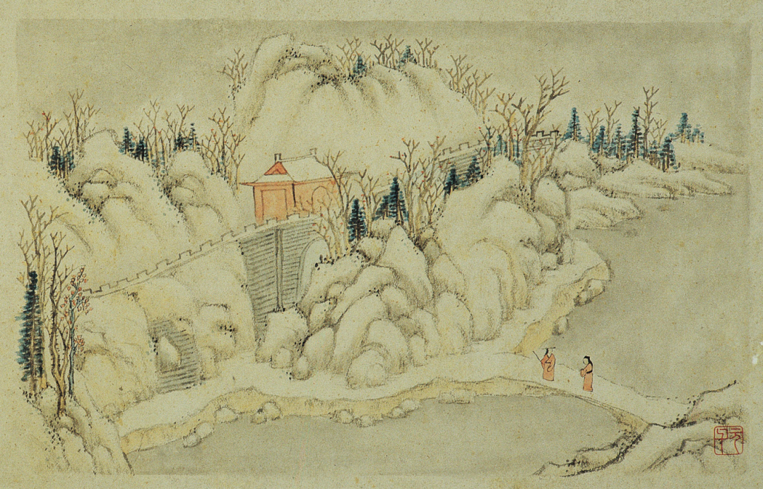 《金陵八景图·石城瑞雪》