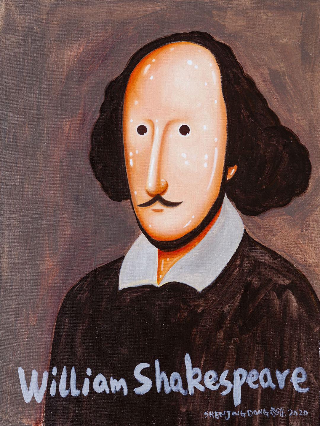 英国名人系列-莎士比亚(布面油画)英国名人系列-列侬 (布面油画)